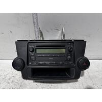 Toyota Kluger Stereo Head Unit GSU40 05/2007-02/2014